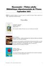  Nouveautes fiction Adulte BDY septembre 2012