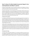 How To Choose The Most Suitable Commercial Fridge For Your Catering Business And What To Look For