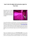 LED Horticulture Lights | Get The Right One For Your Farm