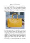 Main types of women handbag