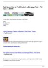 Fair Game: How to Find Weeds in a Mortgage Pool – Fair Game + MORE