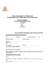 Fiche d'inscription WEI AsEED 2012