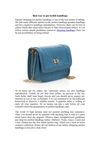 Best way to get stylish handbags