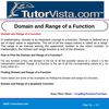Domain and Range of a Function