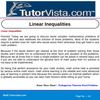 Linear Inequalities