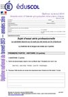 Sujet d'essai épreuve HGEC série professionnelle DNB 2013