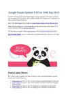  Google Panda Update 3.92 on 19th Sep 2012