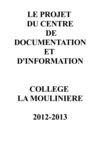 Le projet du CDI 2012-2013
