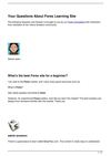 Your Questions About Forex Learning Site