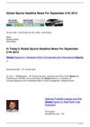 Global Sports Headline News For September 21th 2012
