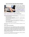 How to Find the Ideal Data Entry Company