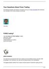 Your Questions About Forex Trading