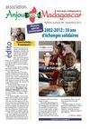 nº 14, septembre 2012, bulletin d’information de l’association Anjou-Madagascar
