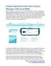 Contact Squid Overview. New Contact Manager with Social Skills