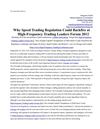 Why Speed Trading Regulation Could Backfire at High-Frequency Trading Leaders Forum 2012