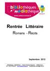Rentrée littéraire - Septembre 2012