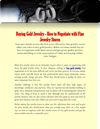 Buying Gold Jewelry - How to Negotiate with Fine Jewelry Stores
