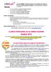 La lettre d'information sur la création (octobre 2012)