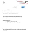 evaluation n°1 (2012-2013)