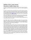 Building a house a major decision