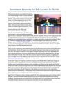 Investment Property For Sale Located In Florida