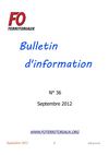 Bulletin d'info n°36 septembre 2012
