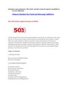 Chinese Markets for Food and Beverage Additives