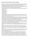 Microsoft Office Computer Software Package