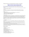 High Net Worth Trends in Indonesia 2012