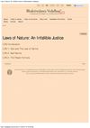 Laws of Nature -- An Infallible Justice