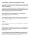 Email Marketing_ Affordable Internet Marketing Technique
