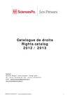 Rights catalog 2012