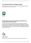 Your Questions About Forex Markets Closed