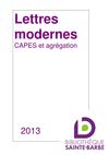 Lettres modernes - CAPES-Agrégation 2013