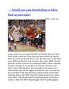 Would you want Derrick Rose or Chris Paul on your team3