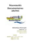 Nouveautés - Documentaires adultes - Octobre 2012