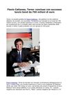 Flavio Cattaneo, Terna: lanciato bond 2018 per 750 mln euro