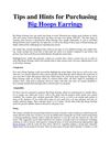 Tips and hints for Purchasing Big Hoops Earrings