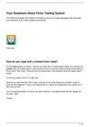 Your Questions About Forex Trading System