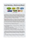 Email Marketing – effective and efficient