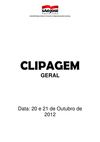 Clipagem Geral 20 e 21/10/2012