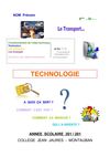 Classeur Technologie niveau 6ème