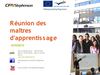 Réunion des maîtres d'apprentissage du CFA Stephenson