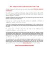 How to Improve Your Credit Score with Credit Cards
