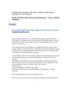 Food and Beverage Processing Machinery - Top 10 Global Markets