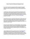 How to Pass the Professional Engineer Exam