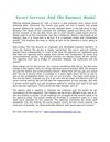 Escort Services And The Business Model