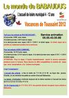 Programme Vacances de Toussaint 2012