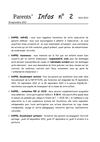 Parents'infos N° 2 - 2012