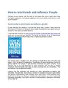 Make friends and influence people